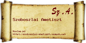 Szoboszlai Ametiszt névjegykártya